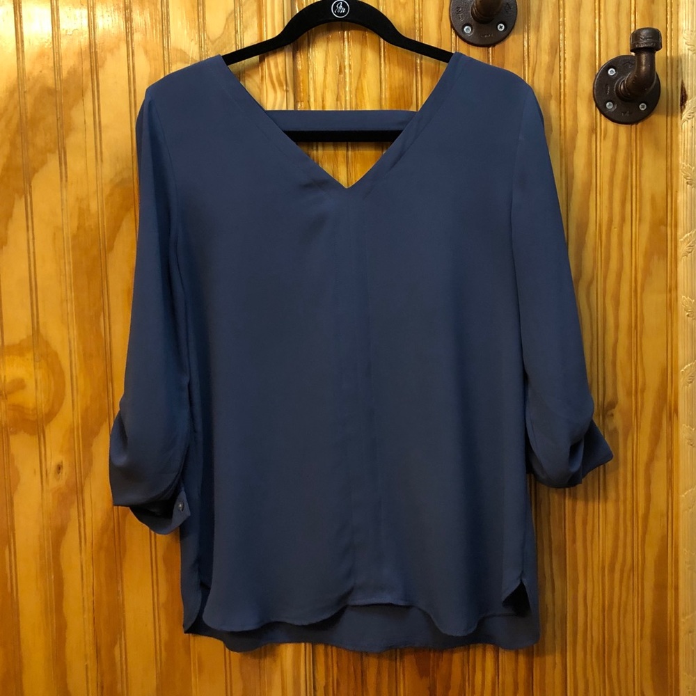 Loft Small Slate Blue Blouse!